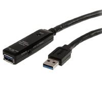 CABLE EXTENSOR DE 10 METROS USB 3.0 SUPERSPEED ACTIVO - PERMITE CONEXION EN CASCADA DE HASTA 2 NIVELES - USB A MACHO A HEMBRA - NEGRO - STARTECH.COM MOD. USB3AAEXT10M CABLE EXTENSOR DE 10 METROS USB 3.0 SUPERSPEED ACTIVO - PERMITE CONEXION EN CASCADA DE HASTA 2 NIVELES - USB A MACHO A HEMBRA - NEGRO - STARTECH.COM MOD. USB3AAEXT10M